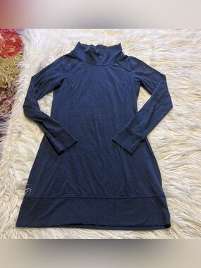 Toad&Co Navy Long-Sleeve Turtleneck Dress